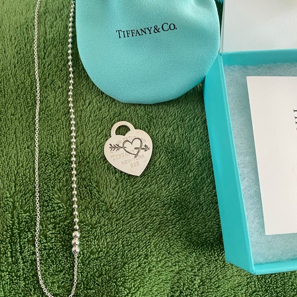NWOT Tiffany & Co Mixed Bead Adjustable 28" - 30" Necklace & Heart Pendant 925 - Picture 6 of 12